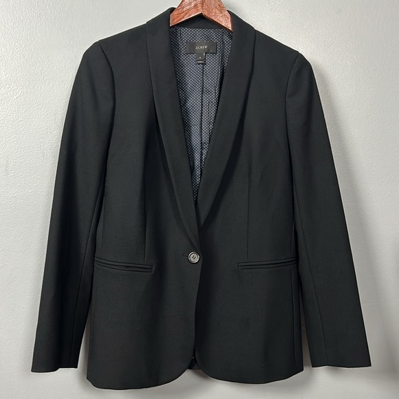 J. Crew Women’s Black Wool Single Breasted Blazer size 4 - Picture 8 of 16